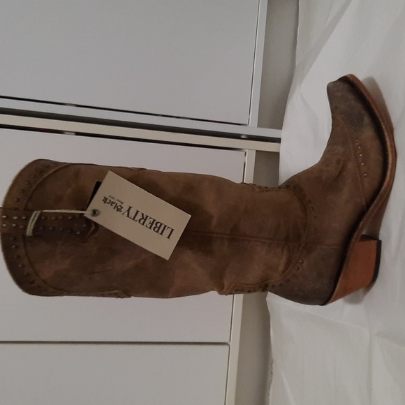 Liberty Black tan America boot NIB sz 8 - Picture 2 of 10